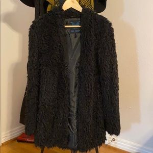 Black fuzzy cardigan